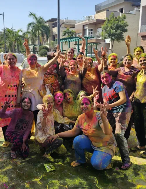 Holi celebration at vardhman park